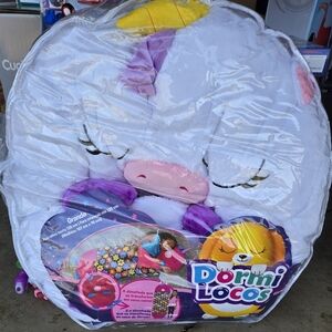 Dormi Locos Plush Unicorn Sleeping Mat - White with Pastel Accents